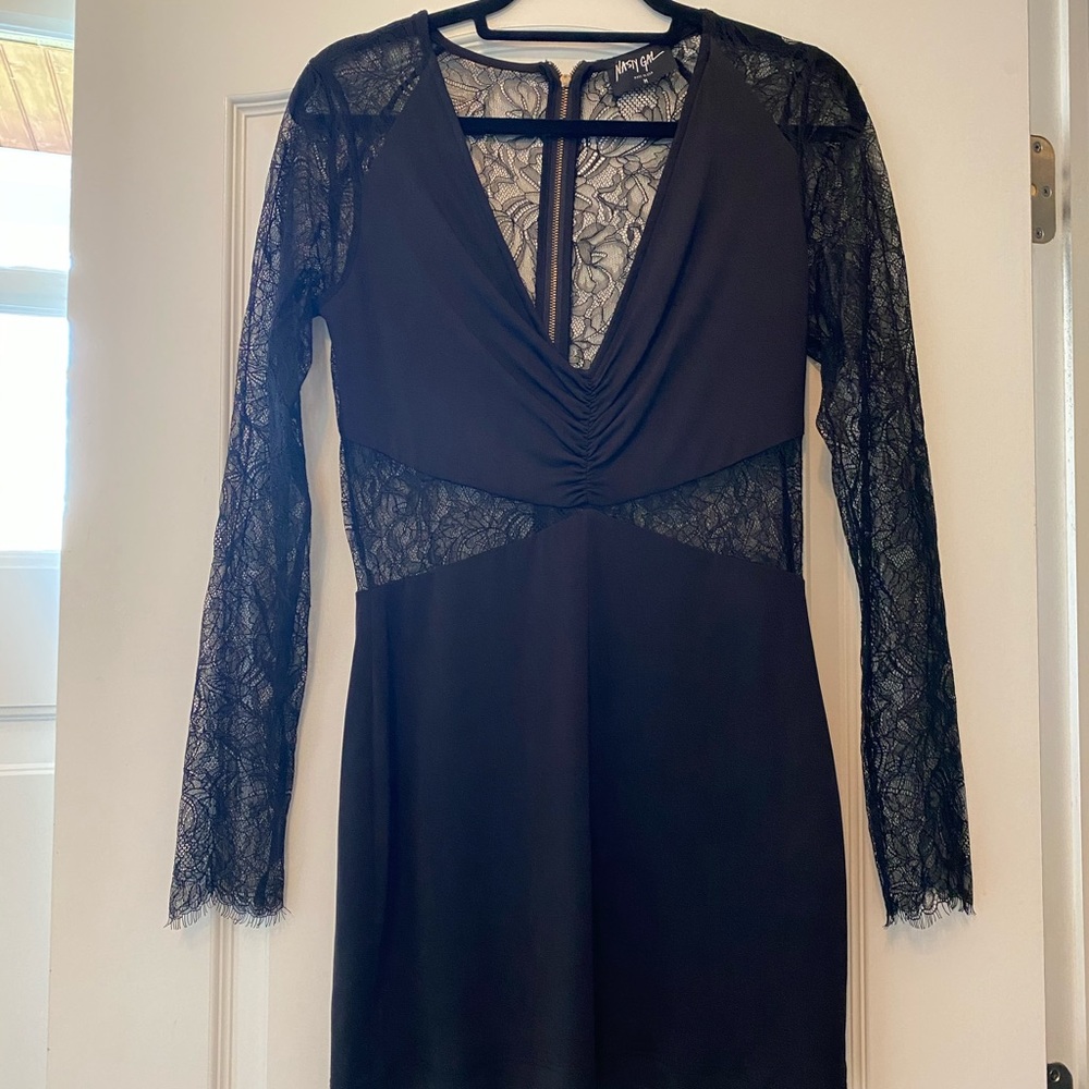 Nasty Gal long sleeve lace dress